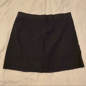 J.Crew Factory Black Lace Mini Skirt